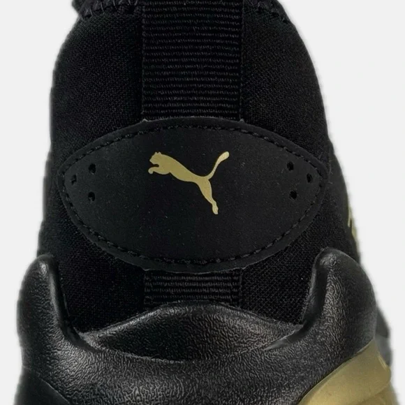 Puma Women’s Cell Vibe Black and Gold Athletic Shoes - Picture 4 of 7